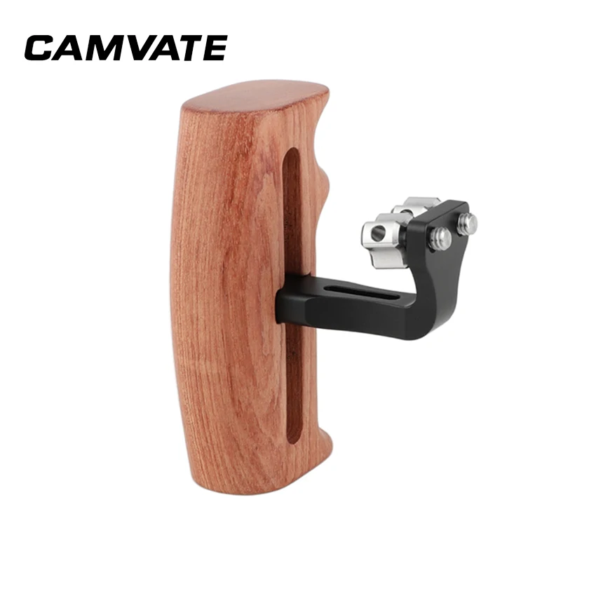 CAMVATE-مقبض خشبي متعدد الاستخدامات C2355 ، مقبض قابل للانعكاس وقابل للتعديل ، 1/4 بوصة ، اتصال مسمار الإبهام (على كلا الجانبين)