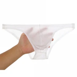 CLEVER-MENMODE männer Eis Seide Höschen Sexy Ultra Dünne Unterwäsche Männer Transluzenten Niedrigen Taille Briefs Penis Pouch Hose Männlichen