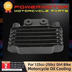 Universal Motorcycle Engine Oil Cooler 6 Row Cooling Radiator for 125CC-250CC Motorcycle Dirt Bike Scooter Go Cart Modified Part