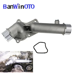 Thermostat Housing For BMW 5 7 E38 E39 520 528i Upgraded Aluminum Metal Waterpipe Coolant Outlet Water Neck Flange 11531740478