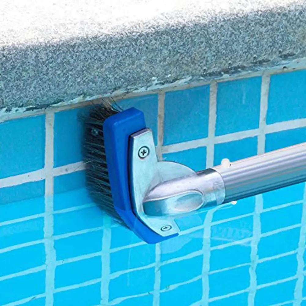 5Inch Heavy Duty Wire Pool Brush Swimming Pool Cleaner Aluminium Handle and Stainless Steel Bristles Cleaning Products