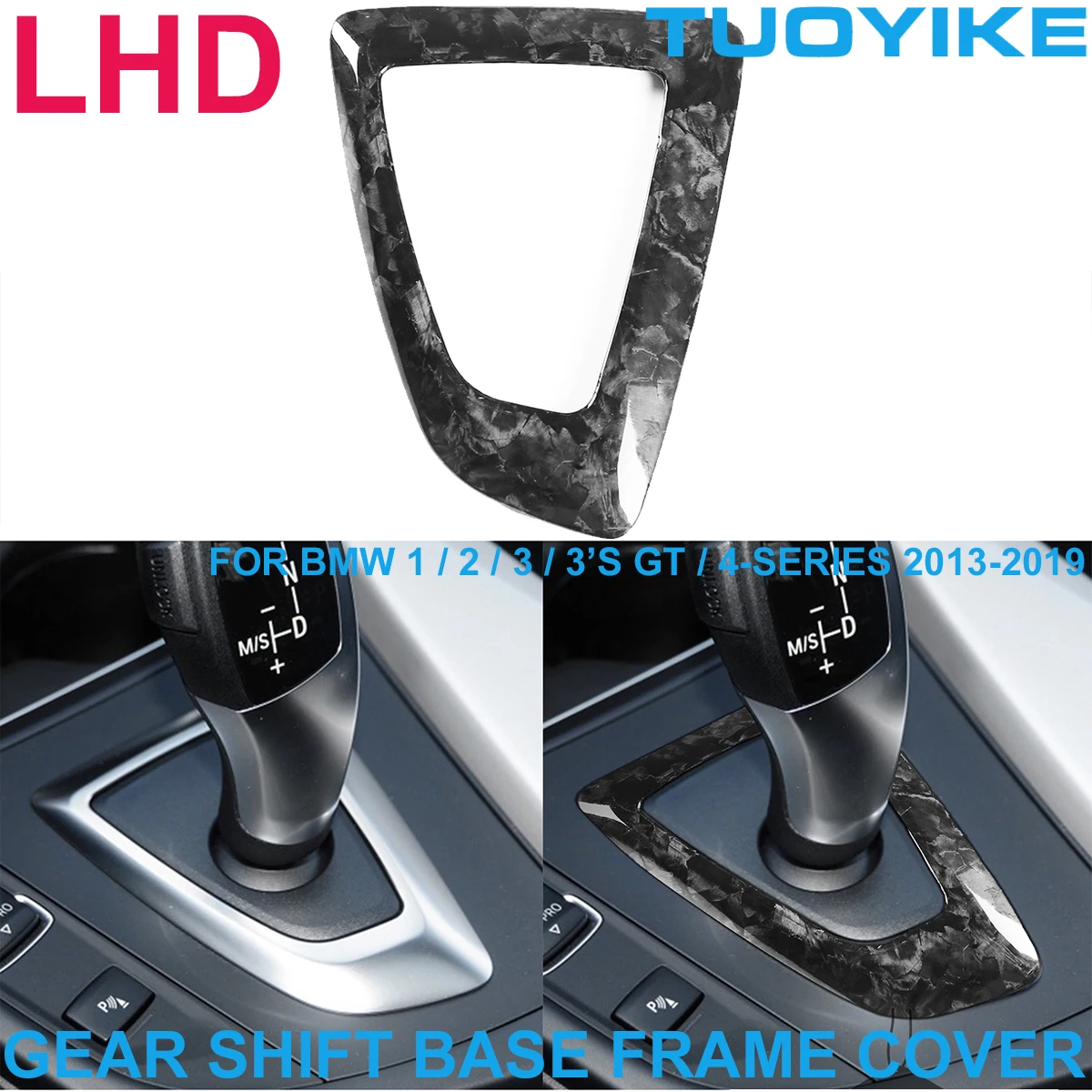 

LHD Car Real Forged Carbon Fiber Gear Shift Base Frame Trim Cover For BMW 1 2 3 4-Series F20 F21 F22 F23 F30 F32 F33 F34 F35 F36