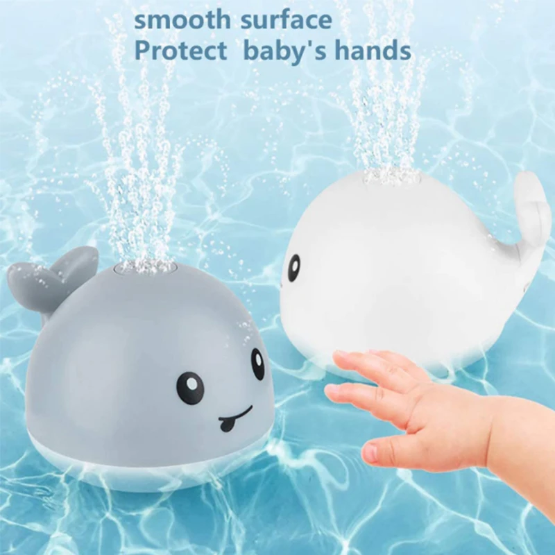 Baby Bathing Floating Toy Kids Electric Induction Water Spray Little Whale Sprinkler Bathroom Sprinkling Shower For Children