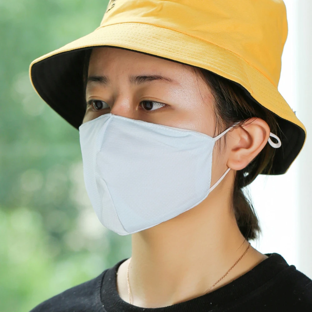 

Summer Anti PM2.5 Mouth Mask Anti Haze Dust Mask Nose Filter Reusable Windproof Cotton Women Face Muffle Fabric Ice Cool Silk