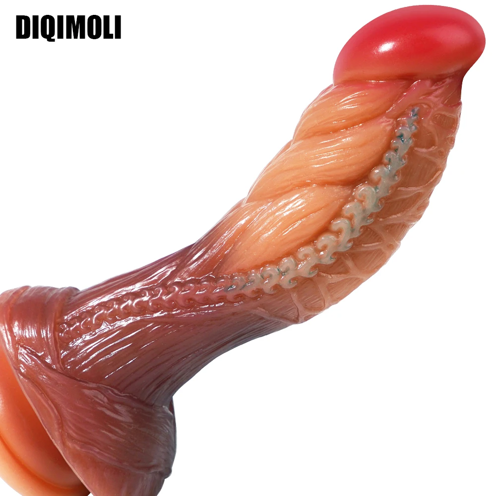 Liquid Silicone Dildos with Suction Cup Big Dick Soft Anal Plug Muscular Penis Large Phallus Sex Toys for Women Masturbation