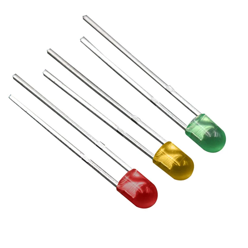1000PCS 3x4.1mm Round Edge Short Leg DIP LED Color Highlight Red Blue Green And Yellow Light-Emitting Diode