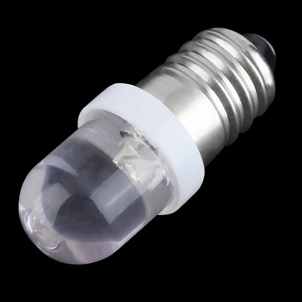 2Pcs/pack Low Power Consumption E10 LED Screw Base Indicator Bulb Cold White 6V DC Illumination Lamp Light
