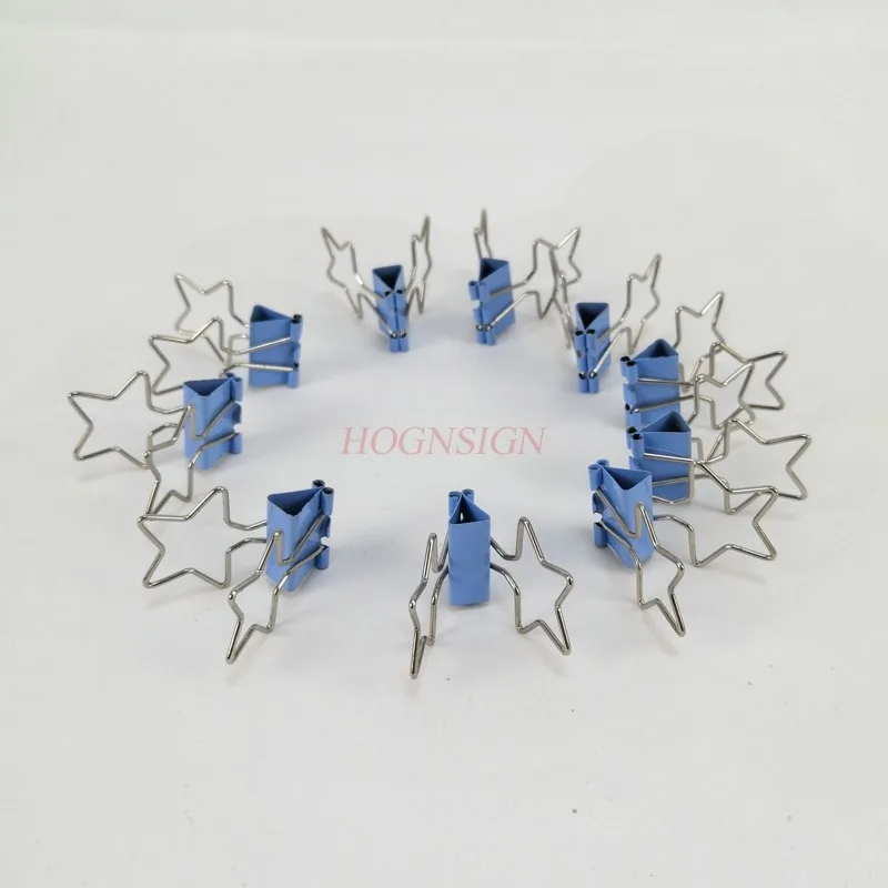 10 stücke büro clips Pentagramm Lange Schwanz Clip Büro Clip Ticket Clip Schreibwaren Clip Clip Student Lieferungen Clip