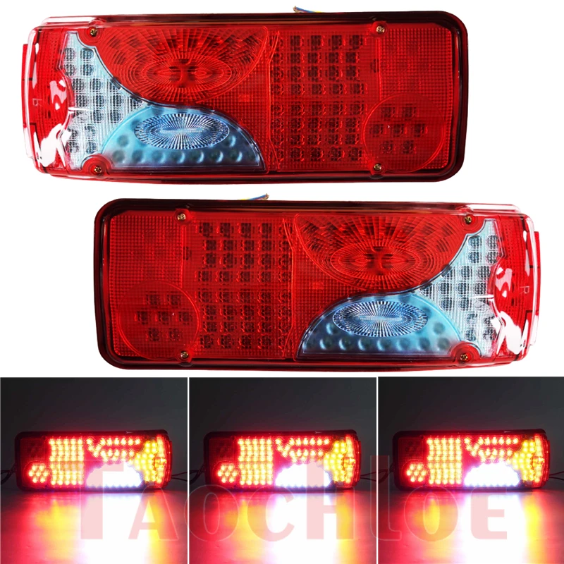 

2Pcs Tail Lights For MAN For DAF For TGX For SCANIA Heavy Truck Stop Turn Signals Lorry Trailer Reversing Lamp Rear Lights 24V