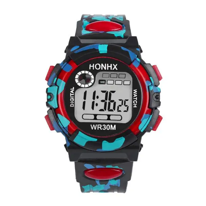 Kinderen Horloge Sport Kids Horloges Siliconen Band Waterdichte Led Digitaal Horloge Voor Kind Kinderen Student Meisje Jongen Polshorloge Klok