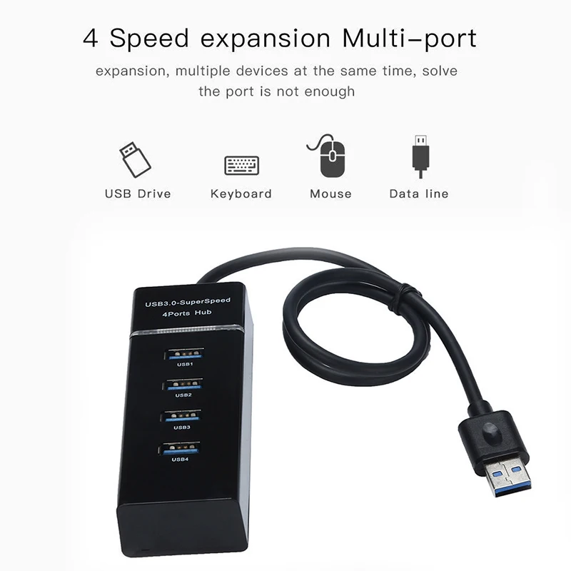 4 Ports Splitter Multi USB Hub USB 3,0 Splitter 5Gbps High Speed Micro Ladung Power Für Computer Laptop Desktop PC Hub USB 3,0