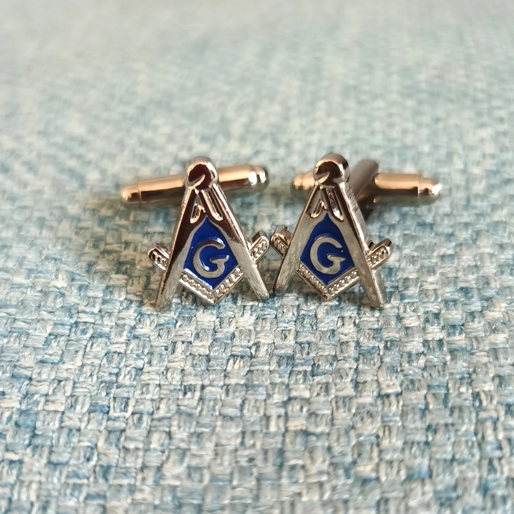 100pairs Cuff-Daddy Freemason Masonic Cufflinks Silver