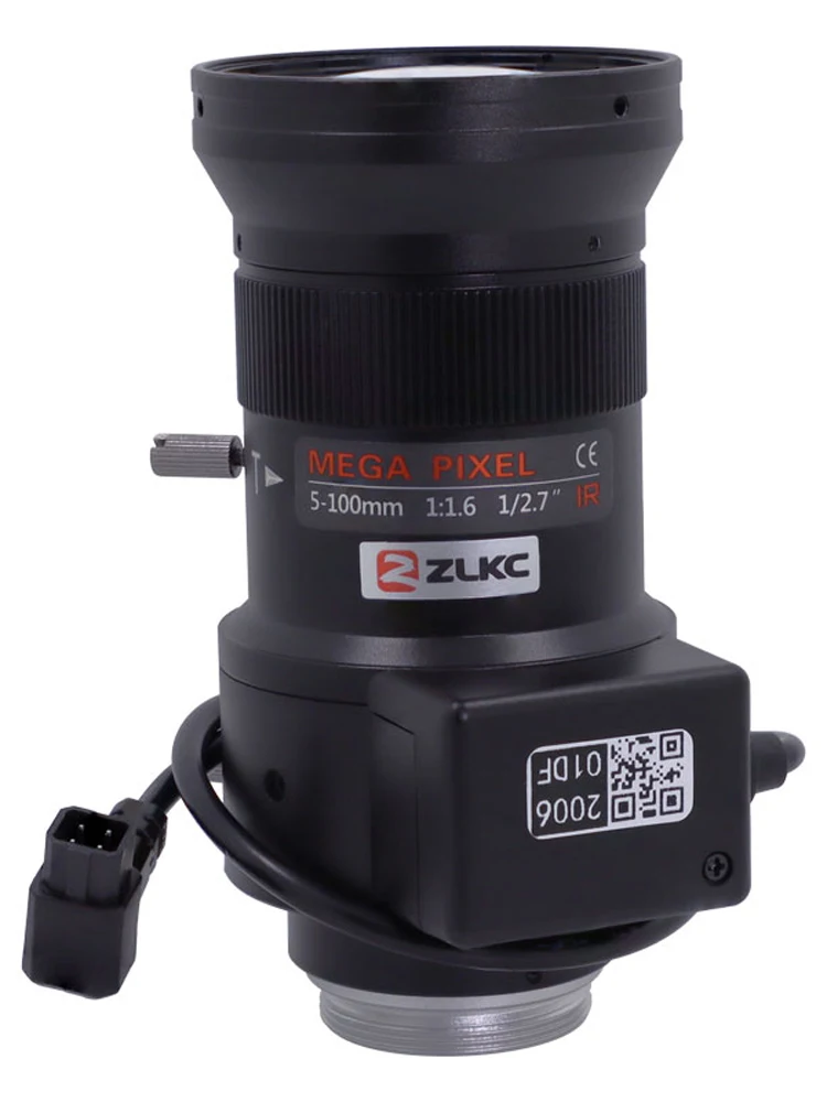 ZLKC IR optyka obiektyw IP Camera 2MP HD 5-100mm Zoom 1/2.7 Cal Auto Iris CS mocowanie obiektywy kamery przemysłowej do kamera monitorująca Basler — zdjęcie 2