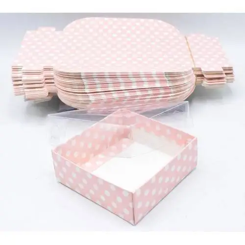 PINK PERLE ACETATE WITH CARTON BOX-8 X8X3 - 1 PCS PRICE-Transparent cover, flat pack send to.