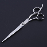 Professional Japan 440c Stainless Steel 7 Inch Plum Handle Cut Hair Scissors Barber Cutting Make Up Shears Hairdressing Scissors