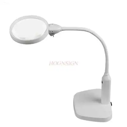 Desktop magnifying glass 5 times with lamp led desktop elderly daily home reading computer electronic circuit repair