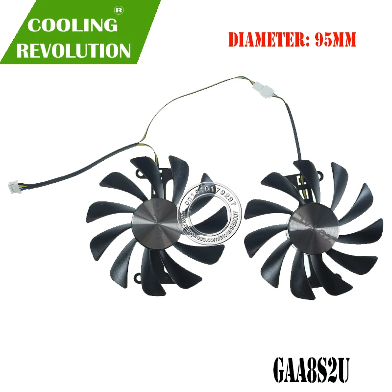 

GFM10012H12SPA GAA8S2U 95mm DC 12V 0.45A VGA Fan For ZOTAC GTX1070/1080 AMP ED 8GB