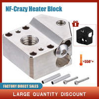 Top Quality NF-Crazy Heater Block Copper for 3D Printer NF-Crazy Hotend For Ender 3 Pro Alfawise