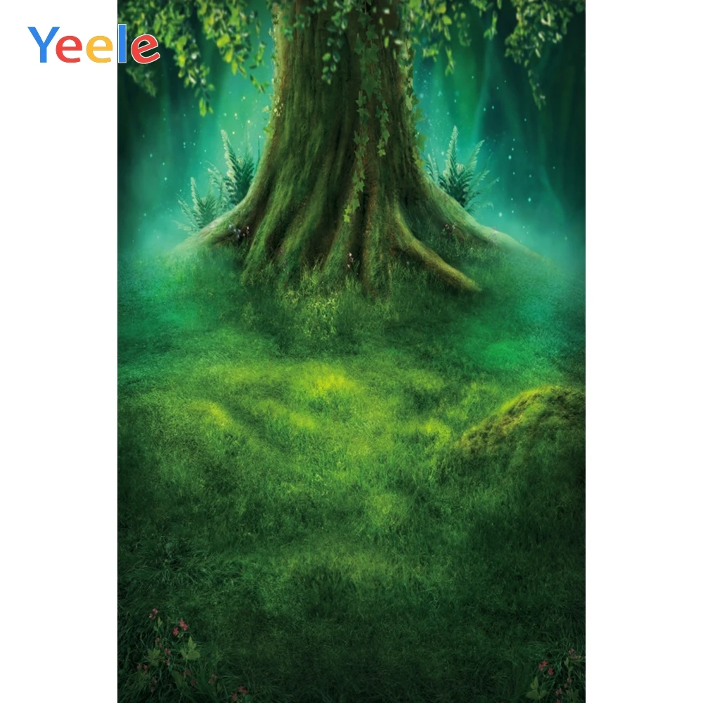 

Dreamy Fairytale Forest Tree Green Grassland Baby Portrait Backdrop Vinyl Photography Backdrops Background For Photo Studio