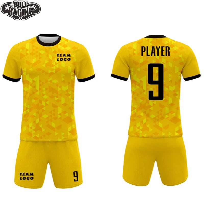 

Yellow Soccer Jersey Uniform Sulimation Custom Football Jersey Creator
