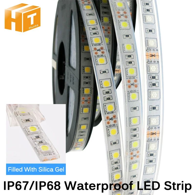 LED Strip 5050 DC 12V 60 LEDs/m High Quality Silicon Tube Outdoors / Under Water LED Strip IP67 / IP68 Waterproof .