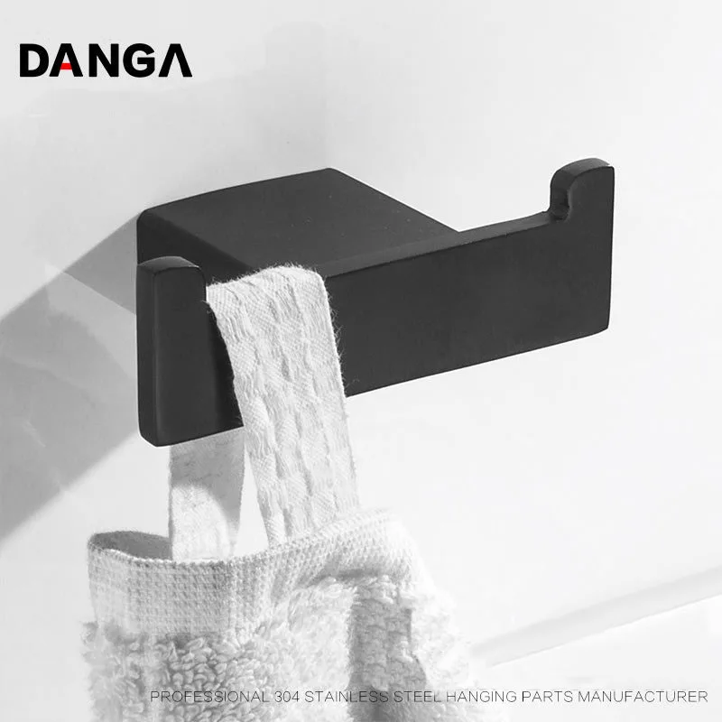 

Black Storage Hook Towel Hook Bathroom Double Hook Wall Mounted Handbag Holder Kitchen Storage Rack Bathroom Accessories