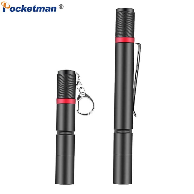 

Pocketman Keychain Flashlight Mini Flashlight Pocket Torch Pen Flashlight Pen Light Mini LED Pen Clip Check Light