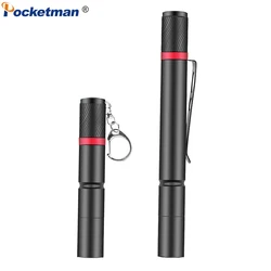 Pocketman-Mini lampe de poche LED porte-clés, torche de poche, lampe de poche pour stylo, mini lumière de contrôle de clip de stylo