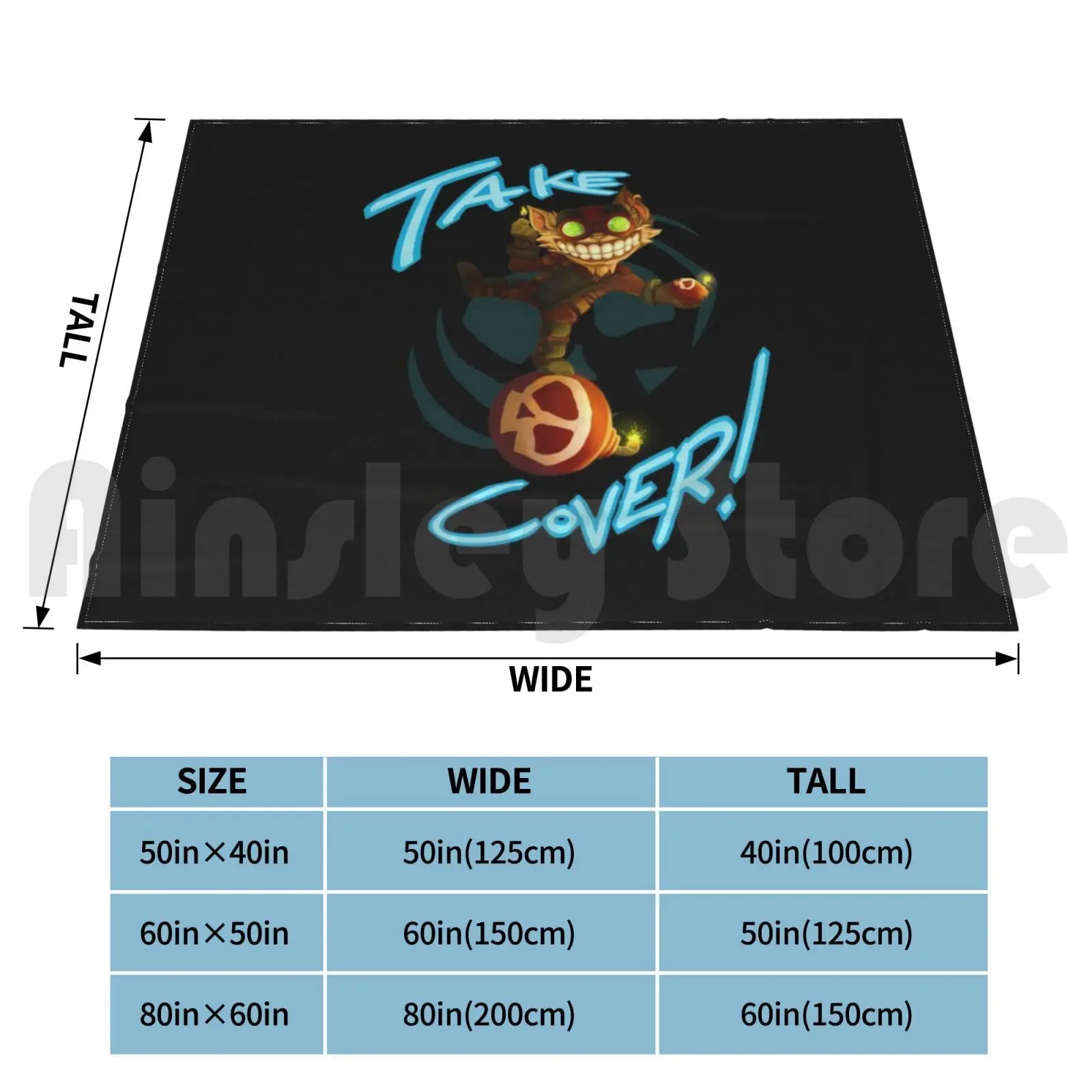 Take Cover Ziggs Blanket Fashion Custom Ziggs Nitrogenji