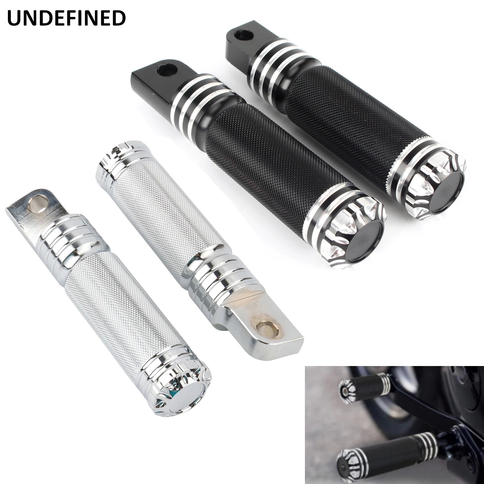 Pedal de reposapiés delantero y trasero para motocicleta, montaje masculino para Harley Sportster Iron 883 Touring Road King Dyna Softail Fatboy