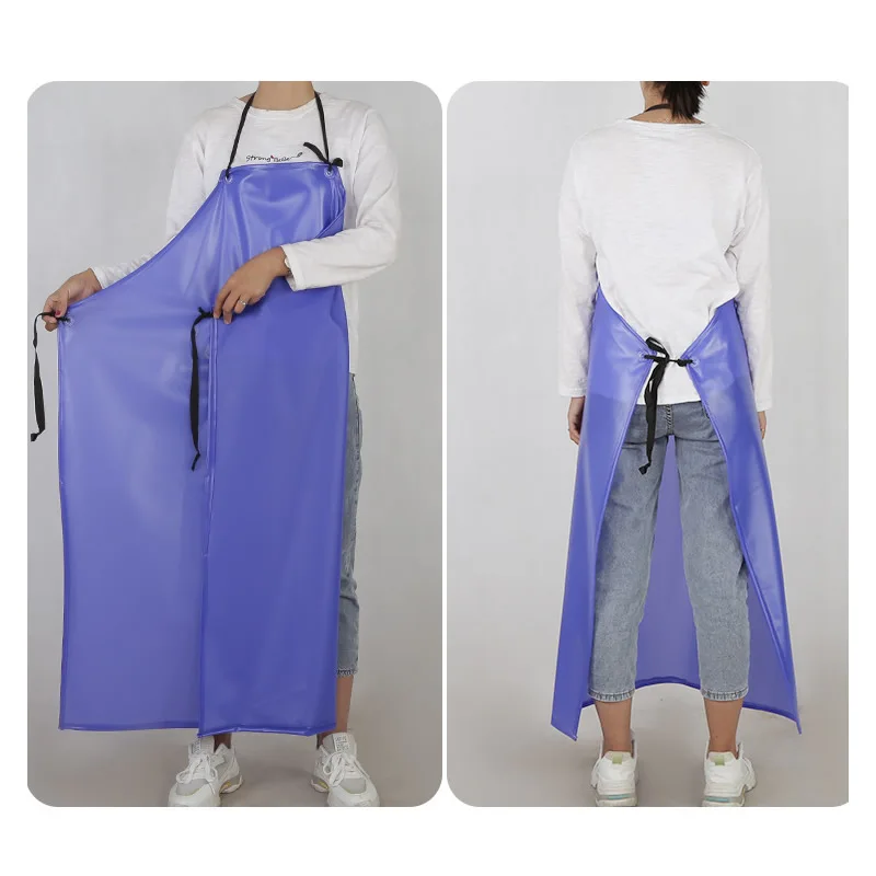 High Quality Waterproof Oil-Resistant PVC Apron Sleeves Butcher Fisher Unisex Thick Work Safety Reusable Apron Kitchen Clean