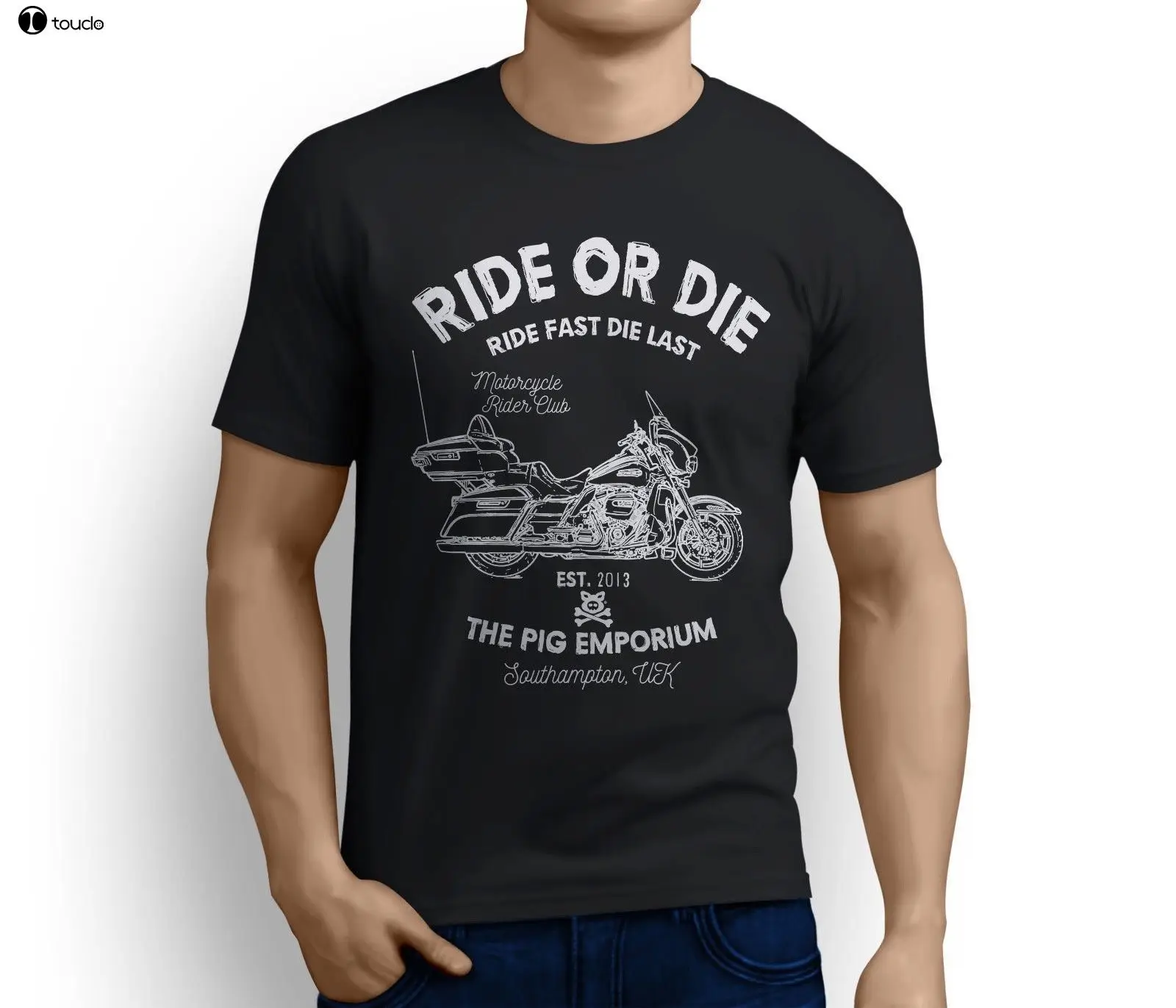 Brand T-Shirt Men 2019 Fashion Ride or Die American Motorbike Electra Glide Ultra Classic Inspired Motorcycle A Print T-Shirt