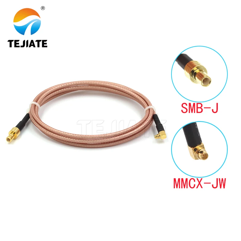 1PCS TEJIATE Adapter Cable SMB To MMCX Type SMBJ Convert MMCXJW 8-90CM 1M 1.5M 2M Length Connector RG316 Wire