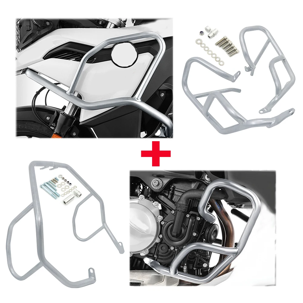 For BMW F850GS F750GS F 750 GS F 850 GS 2017-2023 Motorcycle Upper Lower Full Set Engine Guard Crash Bar Bumper Frame Protection