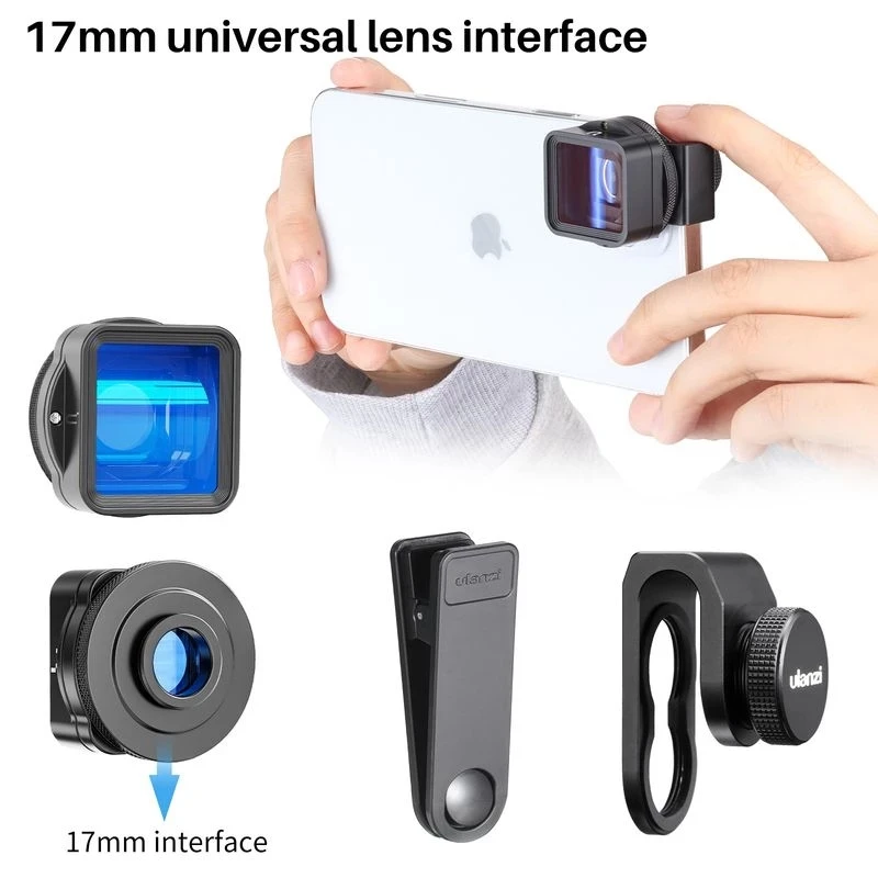 For Ulanzi 1.55XT Anamorphic Lens for iPhone 16 15 14 Samsung 1.55X Wide Screen Video Widescreen Slr Movie Videomaker Filmmaker