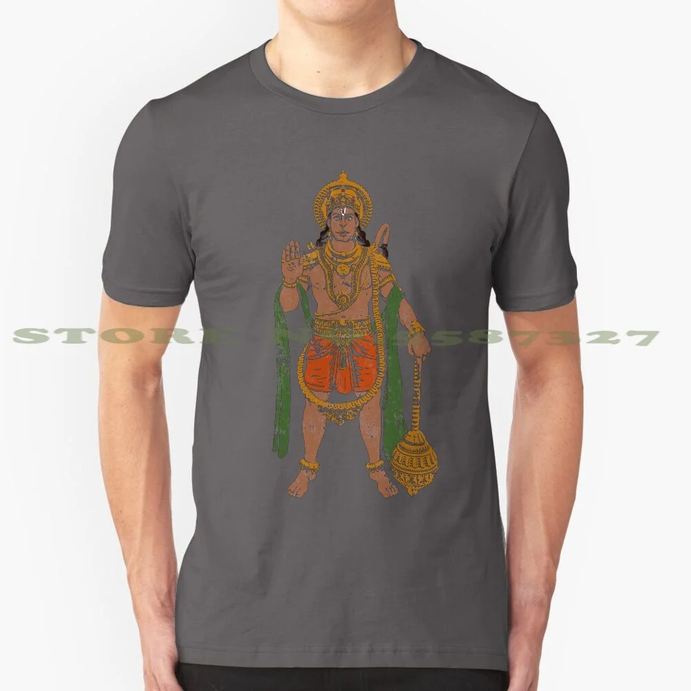 Camiseta Ram Bhakt Hanuman 100% algodón, camiseta Hanuman Pavan Putra Bajrangbali Ramayan Lanka Ravan Sita Yoga Om diosa espiritual