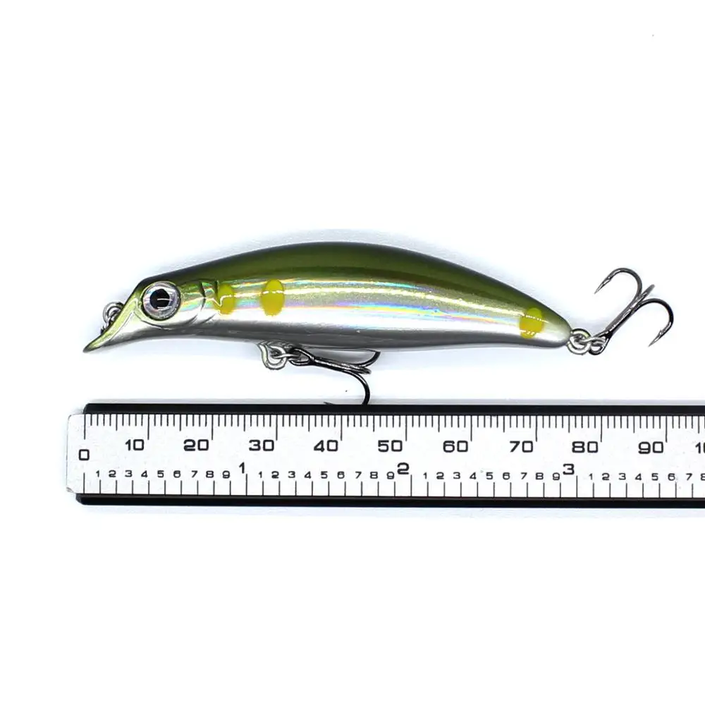 AOCLU Topwater Hybird Swimmer 75mm 6.5g Hard Bait Minnow Stick Lure Bass Trout Boat Fishing UV Painting Glow In Water