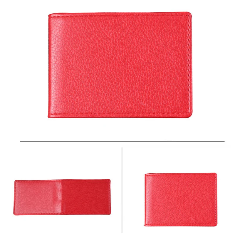 PU Leather Driver License Holder Cover Solid Color Passport Cover Business Folder Card Wallet Cover Card Case High Quality