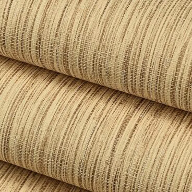 Rustic Straw Texture Pure color Wallpaper Modern Simple Plain Retro Non-woven Classic Solid Wall Paper Bedroom Decor,Brown,Beige