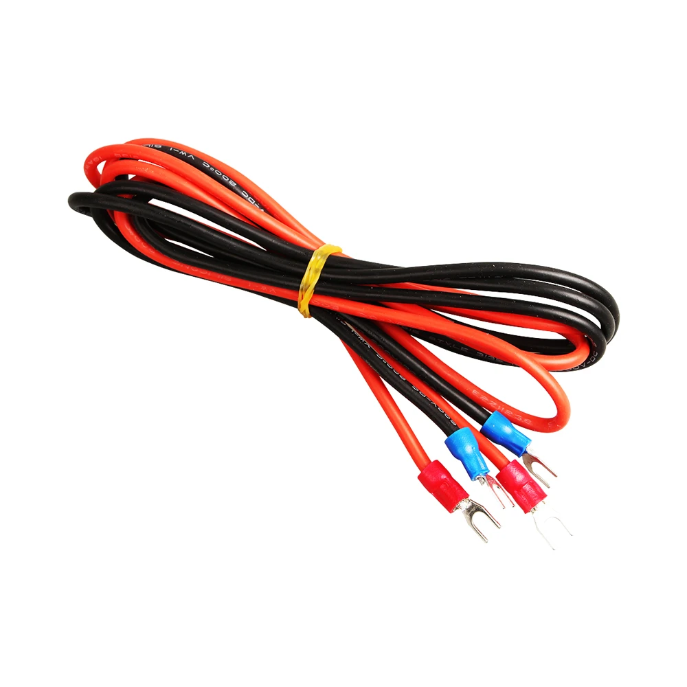 3DSWAY 3D Printer Parts 16# High Temperature Wire 1m 2meter for Heated Bed Aluminum Substrate 1 Black 1 Red Connection Line