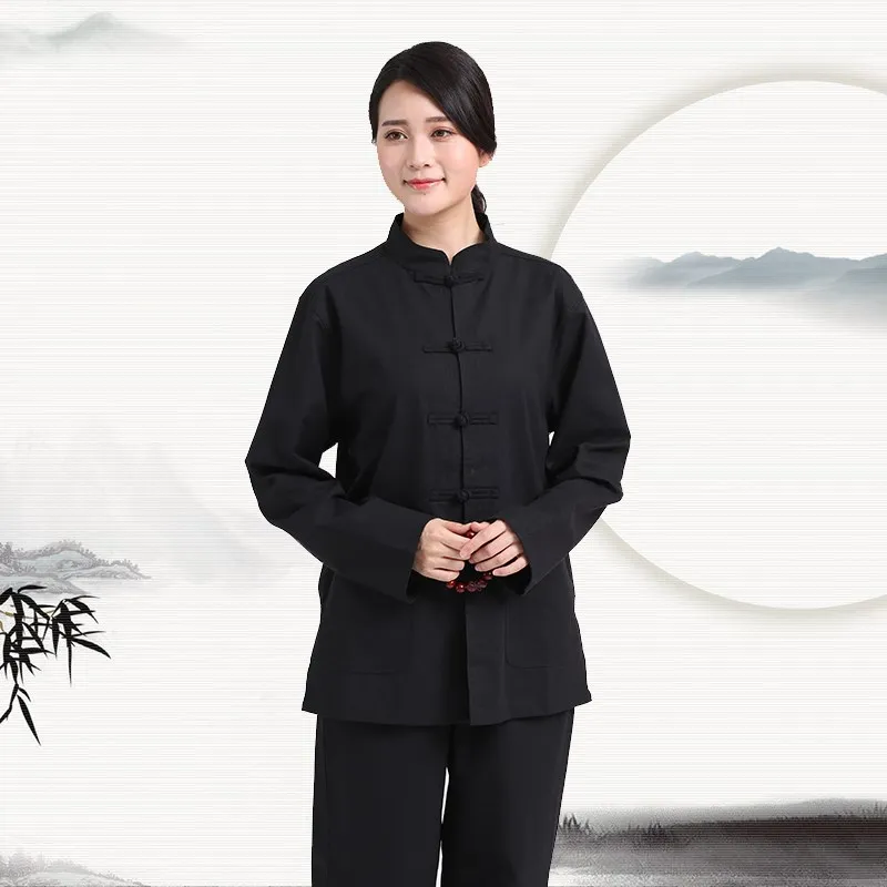 Vrouwen Tai Chi Uniformen Chinese Traditionele Kleding Set Volwassen Losse Oefening Kung Fu Suits Prestaties Wing Chun Wu Shu Kostuums