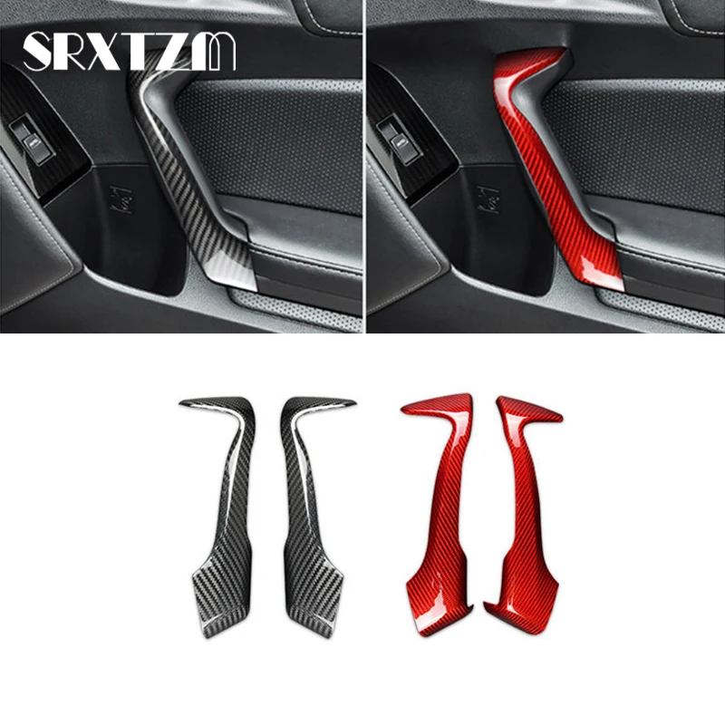 

Hard Real Carbon Fiber For Subaru Brz Toyota 86 2013-2020 Accessories Interior Trim Car Door Handle Panel Cover Sticker