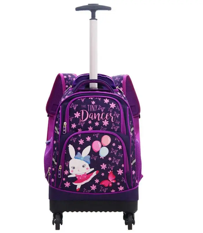 Borsa Trolley da scuola da 16 pollici con ruote zaino da viaggio per bambini zaino con ruote per scuola da viaggio borsa trolley schoo per ragazze