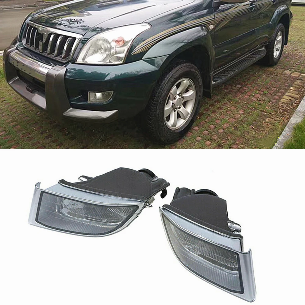 

Front Bumper Lamp Fog Light Cover For Toyota Land Cruiser Prado J120 2700 4000 2002-2009 Side Vent Foglamp Bezel Without Bulb