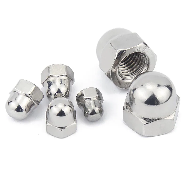 1/50pcs 304 A2-70 Stainless Steel Hex Hexagon Acorn Nut M3 M4 M5 M6 M8 M10 M12 M14 M16 Cap Decorative Cover Semicircle Dome Nuts