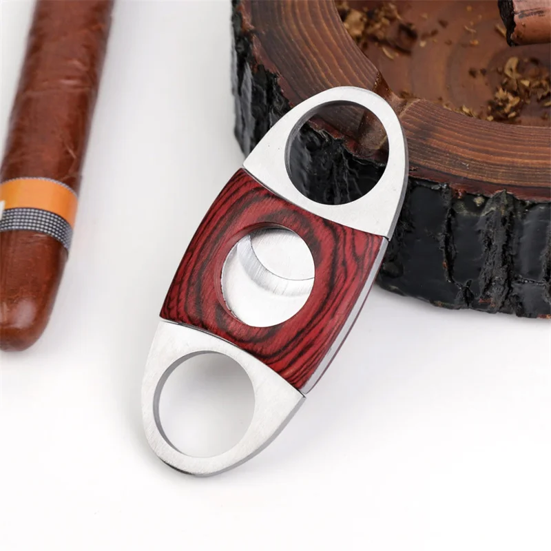 

MUXIANG Cigar Cutter New Style Stainless Steel Rosewood Classic Cutter Guillotine Cigar Scissors Knife Gift For Men fi0004