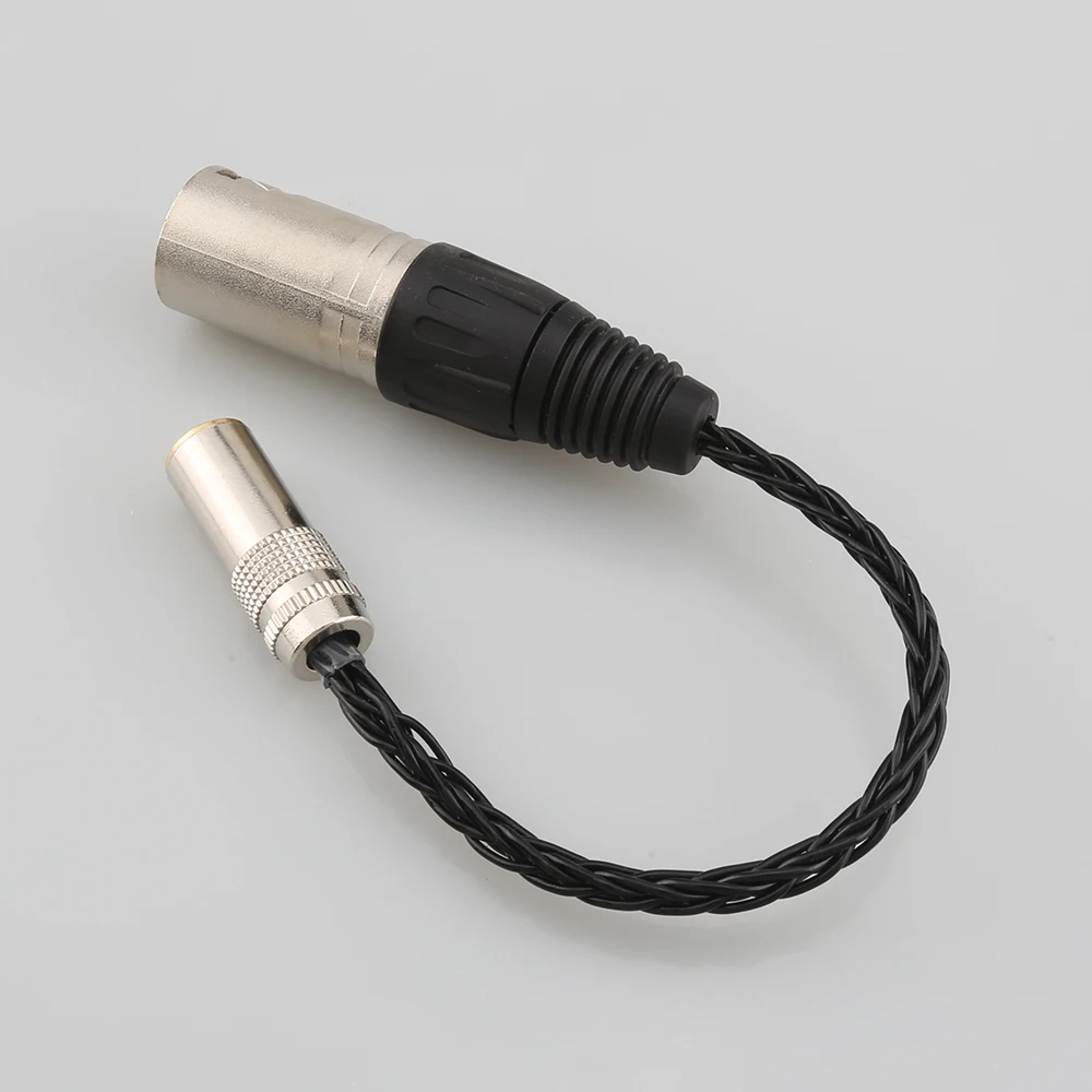 HiFi 7N OCC 실버 4.4mm 암-4 핀 XLR 밸런스드 남성 오디오 어댑터 케이블 4.4 TRRRS-XLR 커넥터