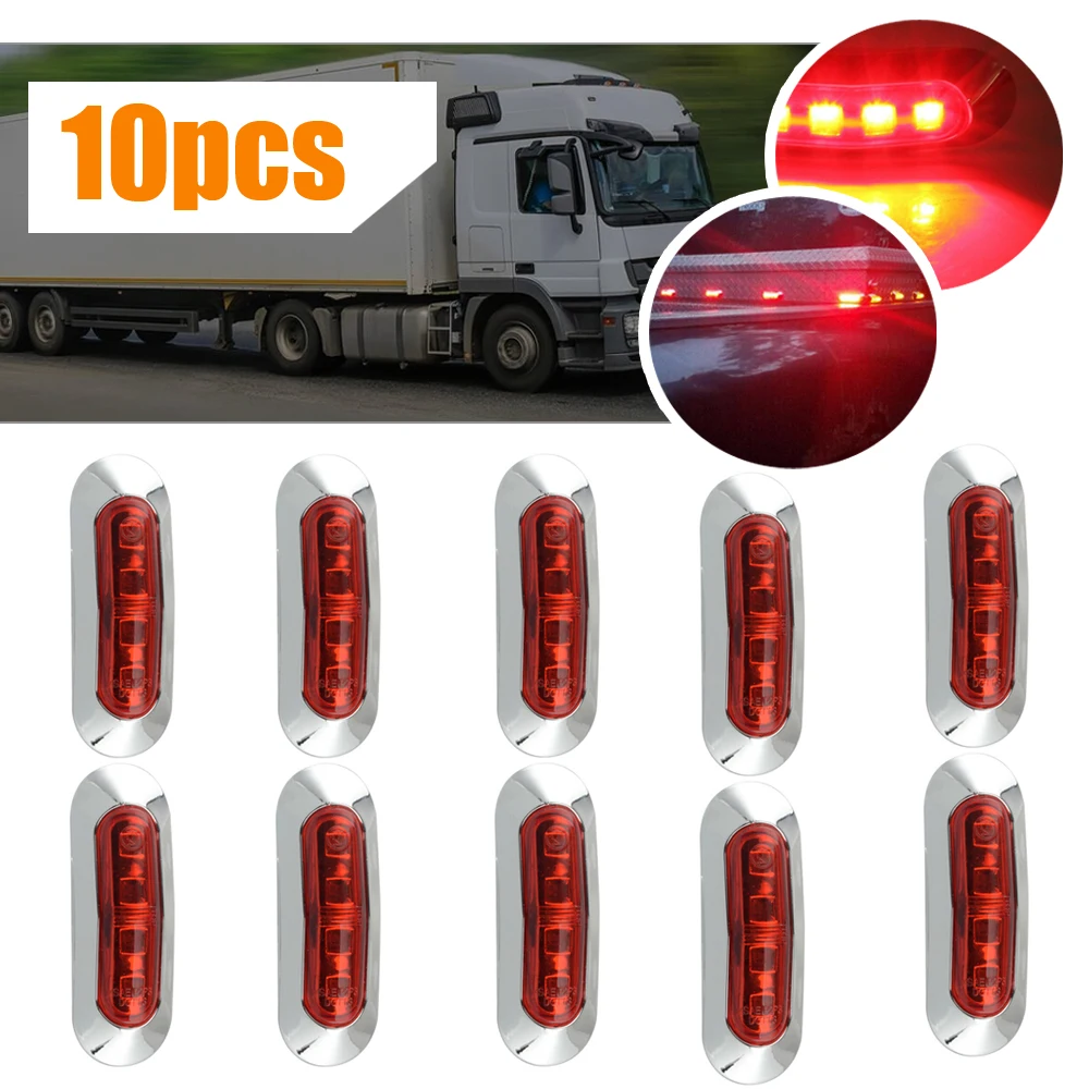 10x4 LEDサイドマークランプ,清算距離インジケーター,車,トラック,トレーラー,12V-24V,警告灯,赤付属品用