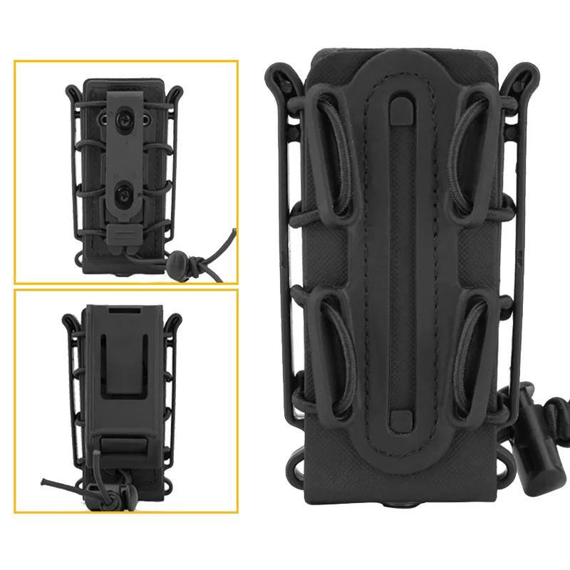 Hunting Accessories Molle Magazine Pouch Soft Shell 9mm Tactical Magazine Pouch Airsoft Rifle Gun Waist Belt Mag Pouch