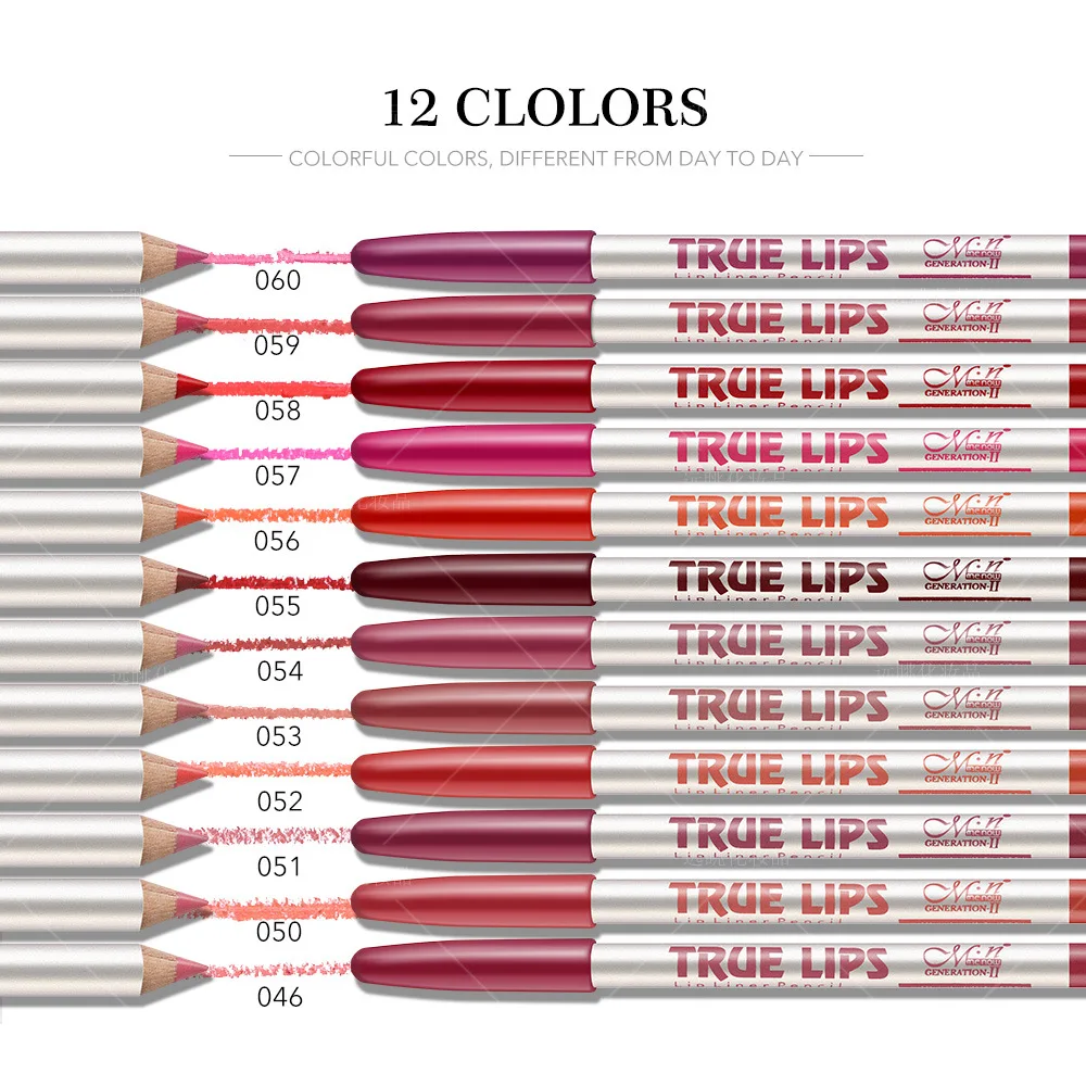 Hot Selling Menow P14002 Lip Liner 12 Kleur Gemengde Kleur Waterdichte Lippenstift Cosmetica Lip Potlood Pen Make-Up Cadeau voor Vrouwen